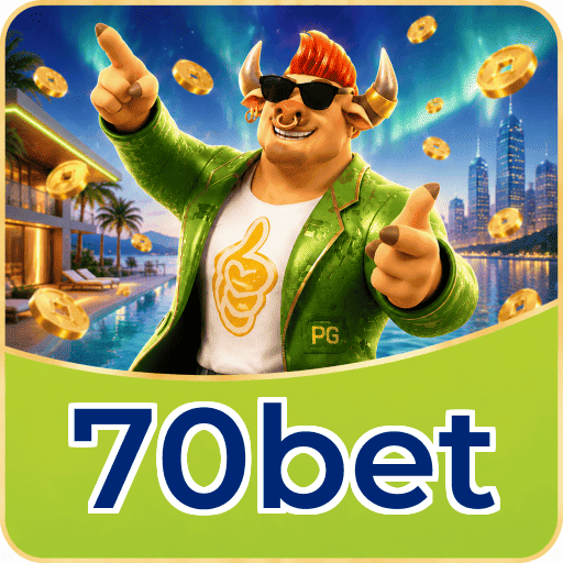 70bet Logo - Bônus com Rollover Justo